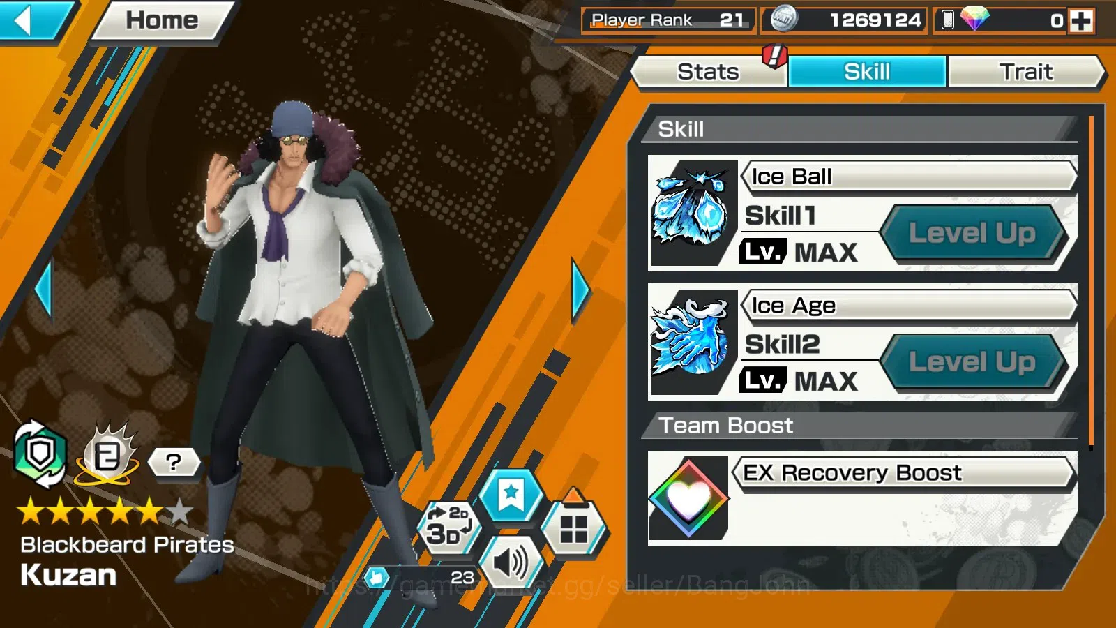 One Piece Bounty Rush Accounts Global |EX 6|PR 21|FAA Sakazuki|BP Kuzan|GP Edward image 9