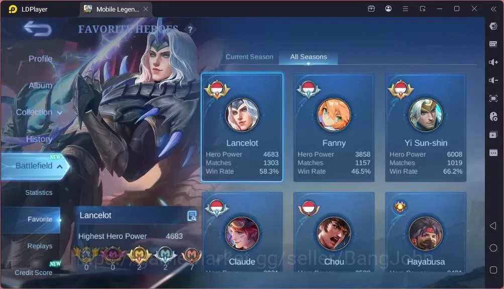 Mobile Legends: Bang Bang Accounts GLOBAL Hero 131 Skin 388|Aspirants Fanny+Layla|Sta image 4