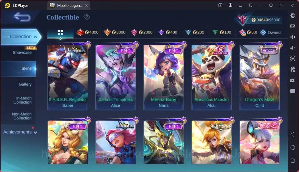 Mobile Legends: Bang Bang Accounts GLOBAL Hero 131 Skin 388|Aspirants Fanny+Layla|Sta image 9
