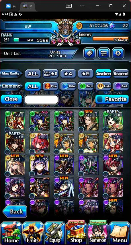Grand Summoners Accounts GLOBAL|10 Ascend|Rank 21|Chloe,WH Fen,Rin&Luvia,Lo image 14