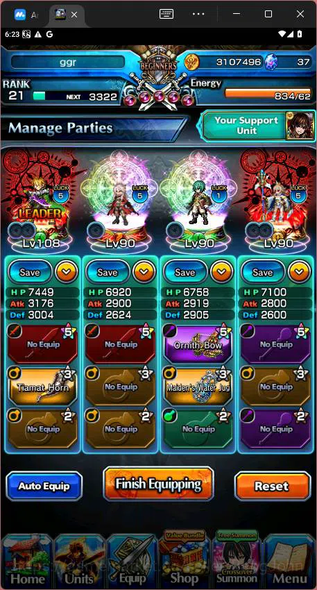 Grand Summoners Accounts GLOBAL|10 Ascend|Rank 21|Chloe,WH Fen,Rin&Luvia,Lo image 4