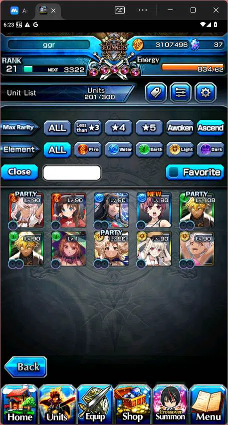 Grand Summoners Accounts GLOBAL|10 Ascend|Rank 21|Chloe,WH Fen,Rin&Luvia,Lo image 5