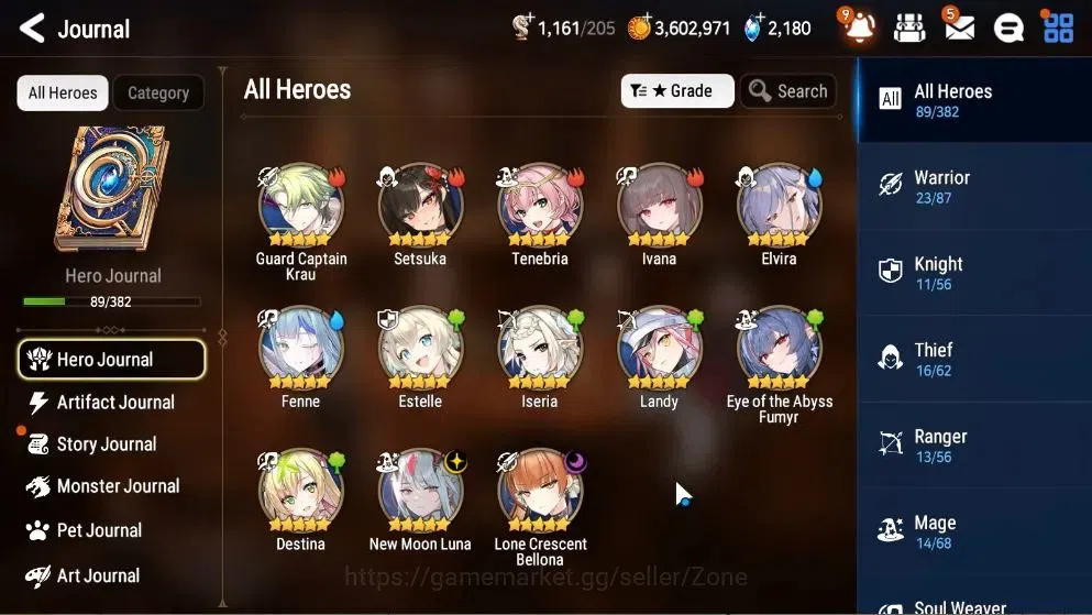 Epic Seven Accounts Starter GLOBAL Unverif|New Era|2 ML(LC Bellona,NM Luna)+Abyss Fumyr,Estelle|PoH ON|Free Summon Epic Dash 9