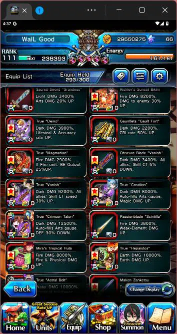 Grand Summoners Accounts Others GLOBAL|30 Ascend|Inumata TW,Priscilla,Kirisame TW,DL Rimuru TW,etc|many crossover|Take 4