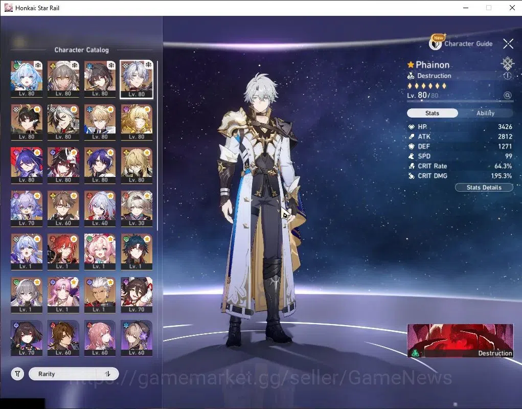 Honkai Star Rail Accounts Asia|TL 70|15 Limited|[Cerydra,Acheron,Hyacine]+Si image 4