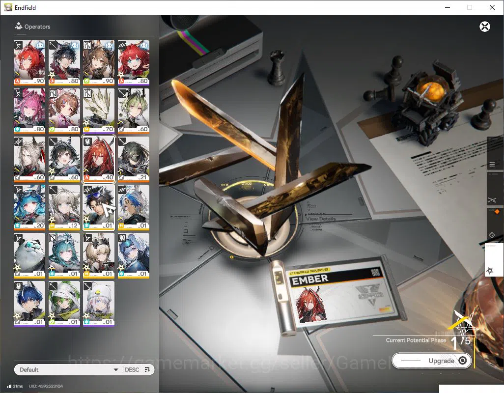Arknights: Endfield Accounts ASIA|Lv 54|SSR 8(4Limit) [Laevatain+Sign,EmberP1,G image 10