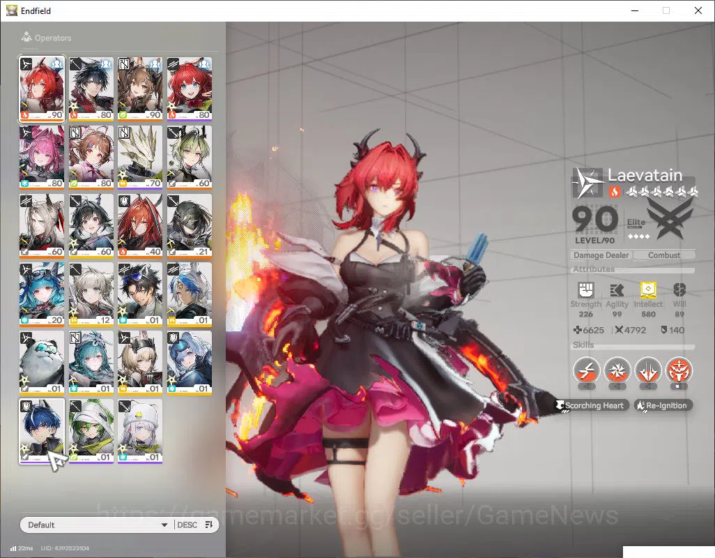 Arknights: Endfield Accounts ASIA|Lv 54|SSR 8(4Limit) [Laevatain+Sign,EmberP1,G image 2