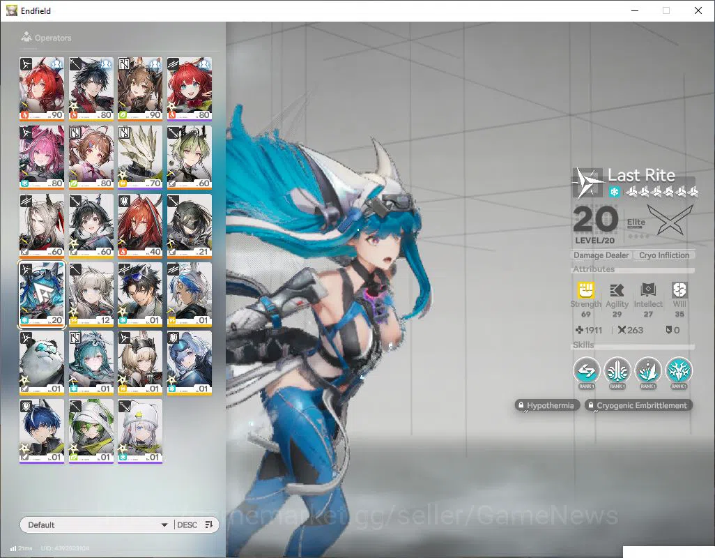 Arknights: Endfield Accounts ASIA|Lv 54|SSR 8(4Limit) [Laevatain+Sign,EmberP1,G image 8