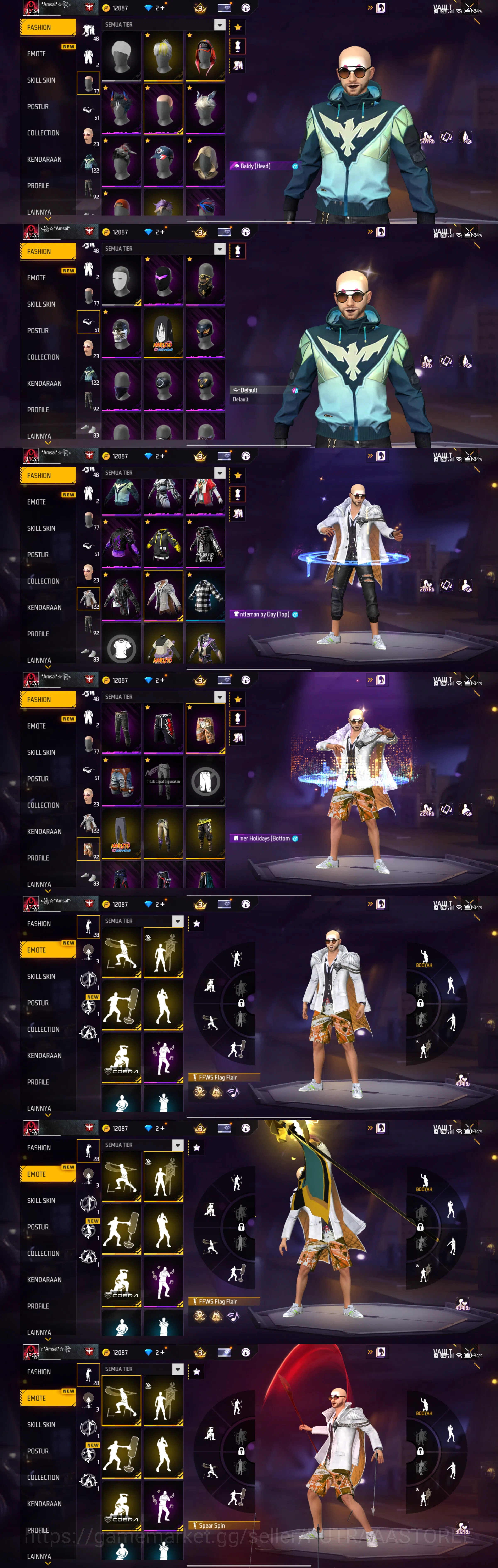 Free Fire Accounts bundle orachimaru | by day bund | SG 2 JUTA LEVEL  image 3