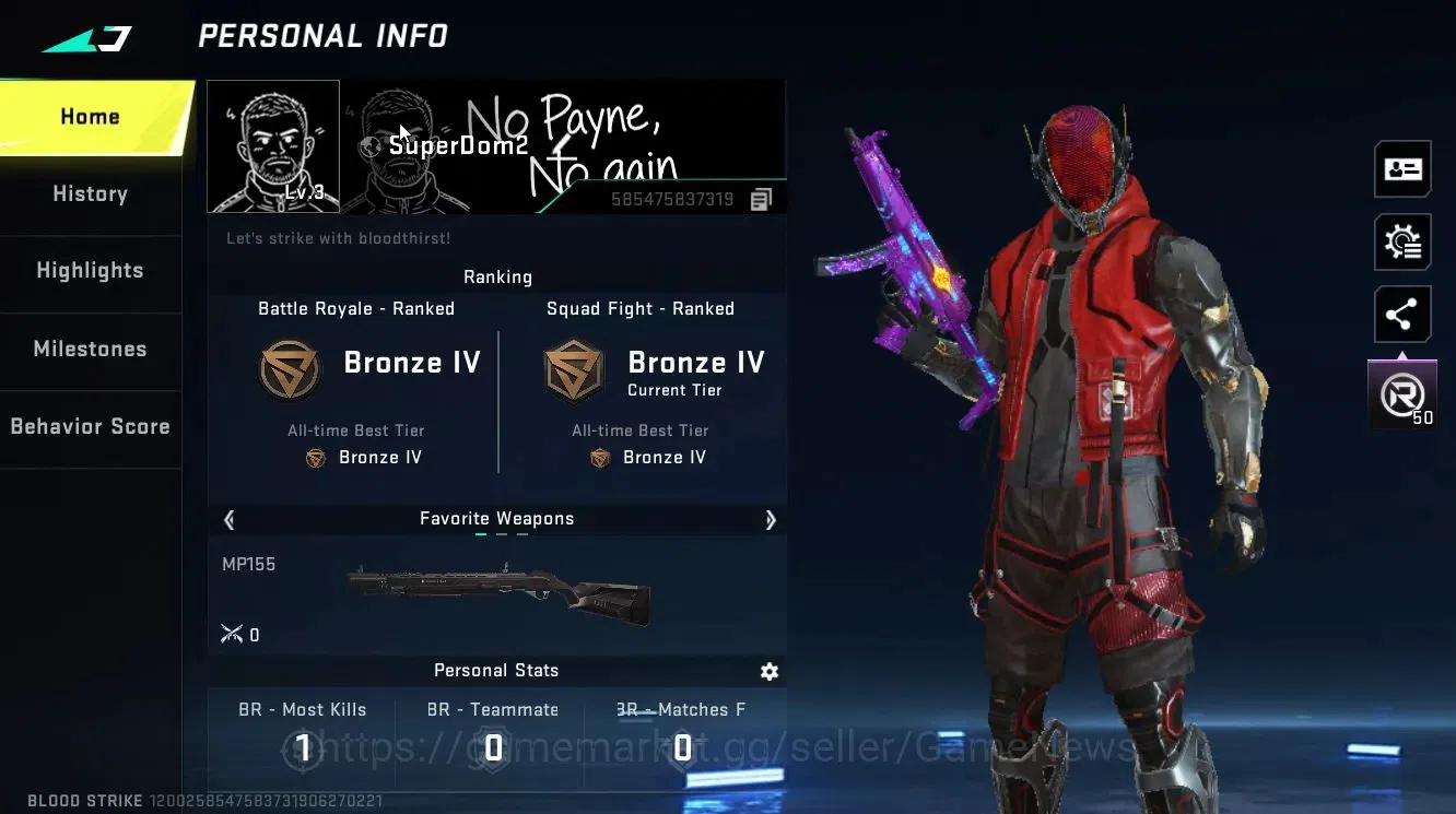 Blood Strike Accounts ASIA|ULTRA [Melee Lightblade-Dark Force, Loot Crat image 2