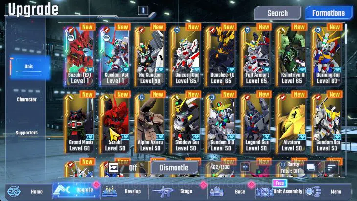 SD Gundam G Generation ETERNAL Accounts [Global] 51K DM | 1 Limited 2 UR (Astray Red Frame, Sazabi) + 2 UR Supporters