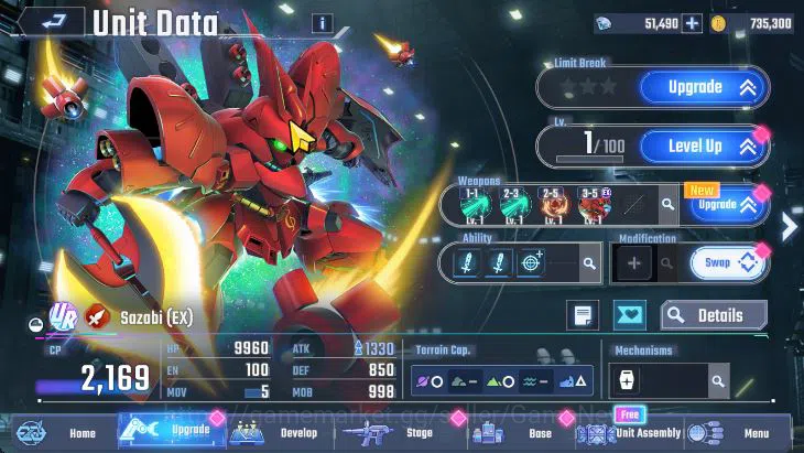 SD Gundam G Generation ETERNAL Accounts [Global] 51K DM | 1 Limited 2 UR (Astray Red Frame, Sazabi) + 2 UR Supporters 12
