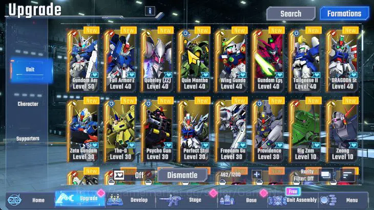 SD Gundam G Generation ETERNAL Accounts [Global] 51K DM | 1 Limited 2 UR (Astray Red Frame, Sazabi) + 2 UR Supporters 2