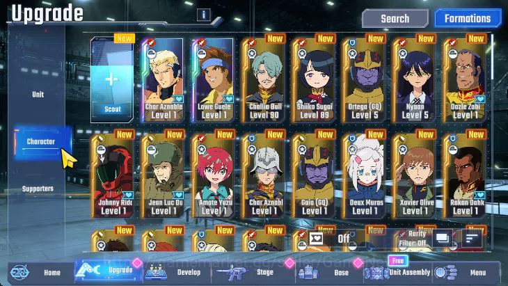 SD Gundam G Generation ETERNAL Accounts [Global] 51K DM | 1 Limited 2 UR (Astray Red Frame, Sazabi) + 2 UR Supporters 4