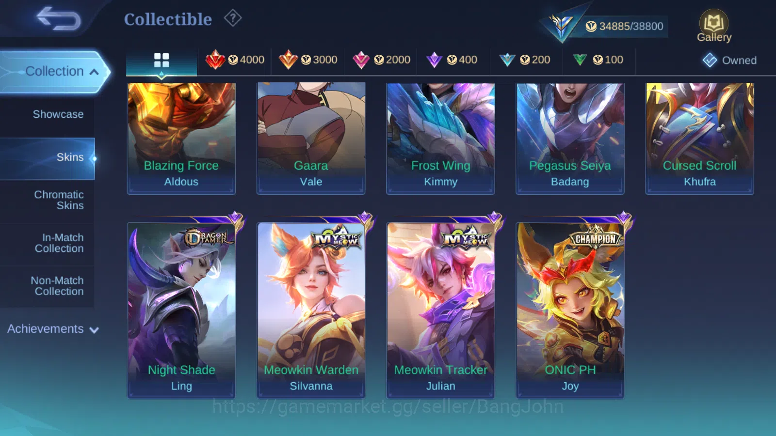 Mobile Legends: Bang Bang Accounts Hero 60 Skin 119 | IMMO 104 | Recall Black Void Ep image 8