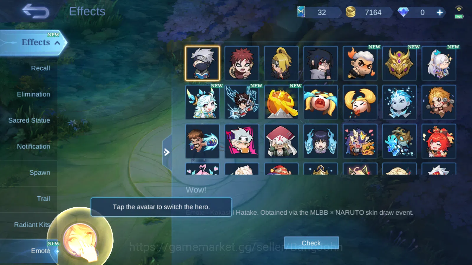 Mobile Legends: Bang Bang Accounts Hero 60 Skin 119 | IMMO 104 | Recall Black Void Ep image 9