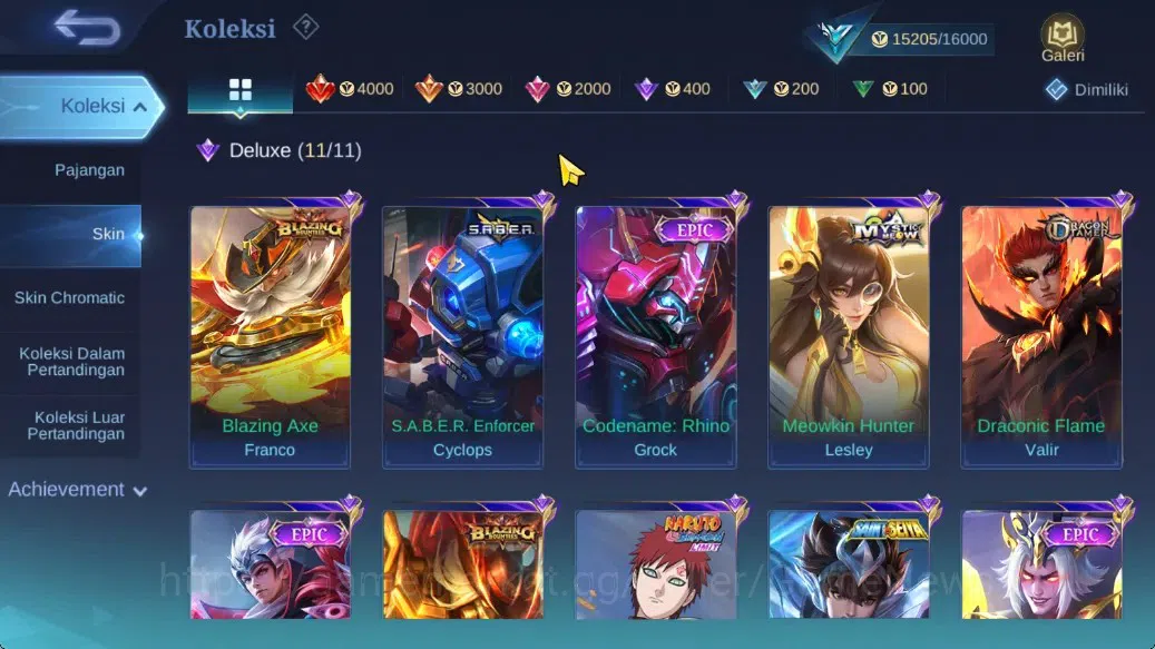 Mobile Legends: Bang Bang Accounts Hero 62|Skin 87|Myst(Lesley,Julian),Naruto Vale,Se image 6