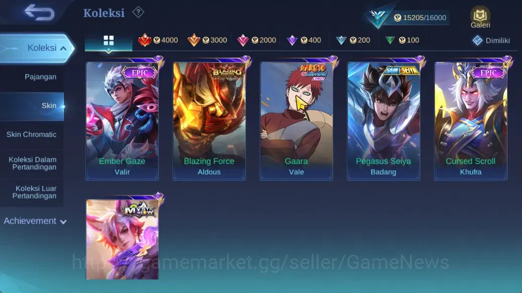 Mobile Legends: Bang Bang Accounts Hero 62|Skin 87|Myst(Lesley,Julian),Naruto Vale,Se image 7