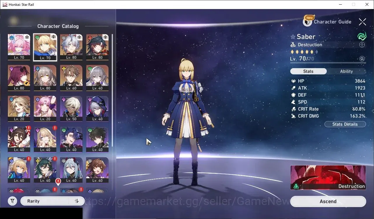 Honkai Star Rail Accounts Others Asia|TL 62|6 Limited|(Mortenax Blade E3)+Sign Cyrene,Phainon,Saber,Kafka,etc 4