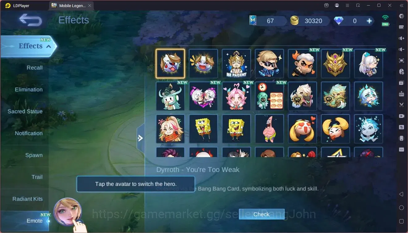 Mobile Legends: Bang Bang Accounts GLOBAL Hero 72 Skin 74|Epic Valir,Gusion,Kagura,Gr image 5