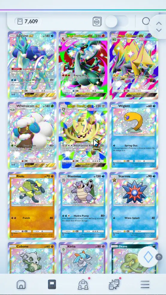Pokémon TCG Pocket Accounts EN 7,6K Card|178 EX|3 Crown [Palkia,Lunala,Celebi] image 2