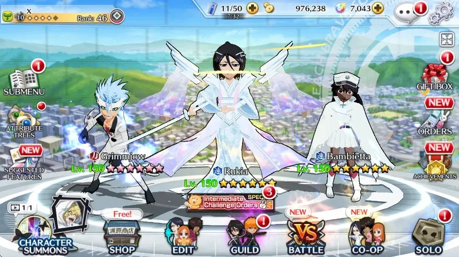 Bleach: Brave Souls Accounts Starter Global |7k Orb + 47K BP | Rukia,Grimmjow,Bambietta|Fresh All Story| KlabID|Check SS 1