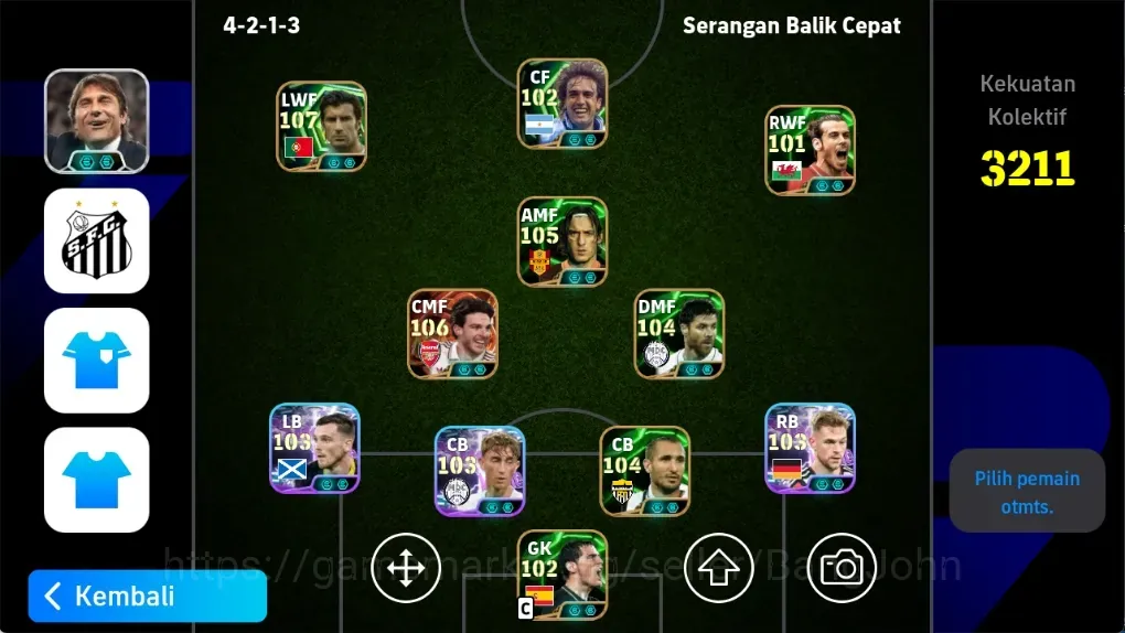 eFootball Accounts Legends & Iconic Players Android|PW 3211|DeclanRice BigTime,LuisFigo,Totti,Chiellini,Drogba 1