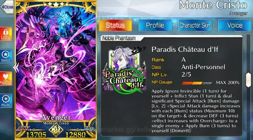 Fate-Grand Order Accounts NA Lv 128|6 limited ssr|Monte CristoNP2, PtolemaiosNP2, Space Ereshkigal, First Hassan|Log 1