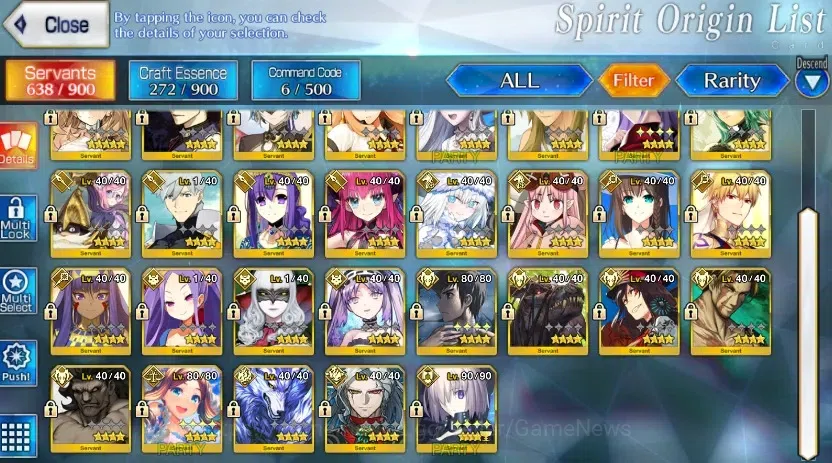 Fate-Grand Order Accounts NA Lv 128|6 limited ssr|Monte CristoNP2, PtolemaiosNP2, Space Ereshkigal, First Hassan|Log 12