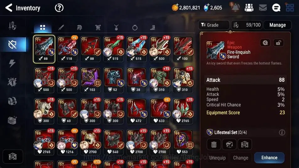 Epic Seven Accounts High-End Global Unverif | 3 ML(Zio,STaeyou,New Moon Luna)|PoH+Bless ON|SS 2.6K|Gold 2.8M|Stigma 4.3K|Log 12