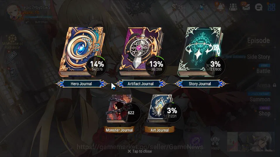 Epic Seven Accounts GLOBAL Unverif|New Era|2 ML(LOTScales,Specimen Sez image 14