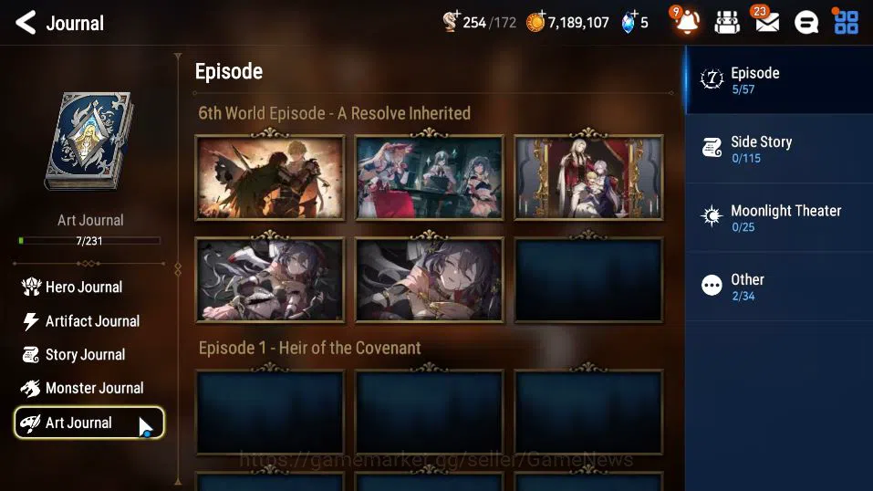 Epic Seven Accounts GLOBAL Unverif|New Era|2 ML(LOTScales,Specimen Sez image 2