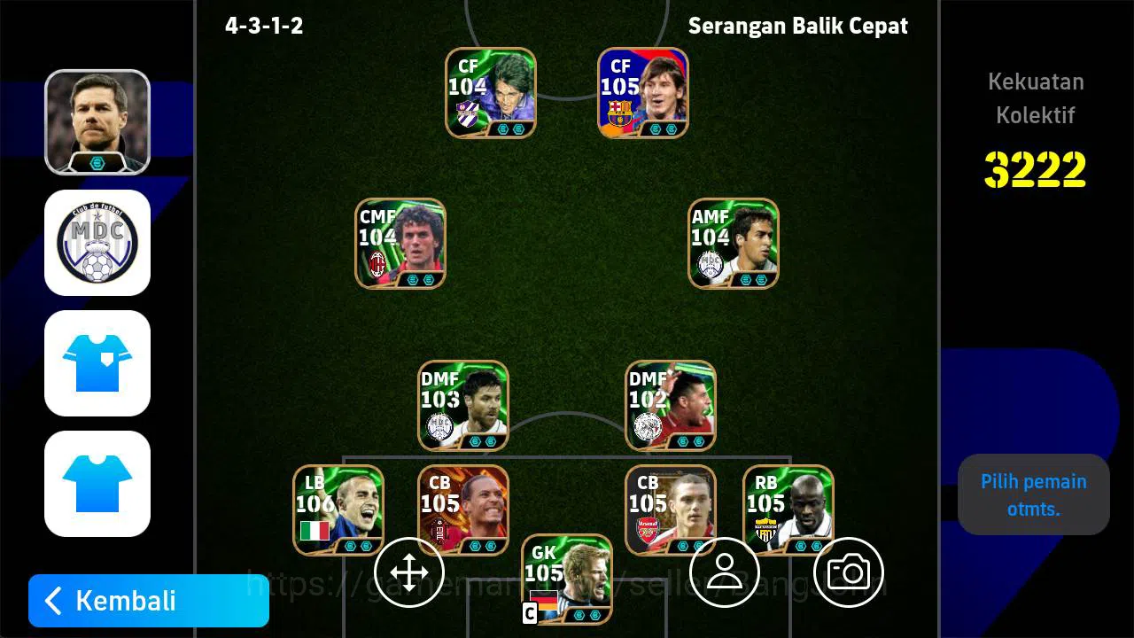 eFootball Accounts power 3222 | thuram epic, messi barca, van djik bi image 1