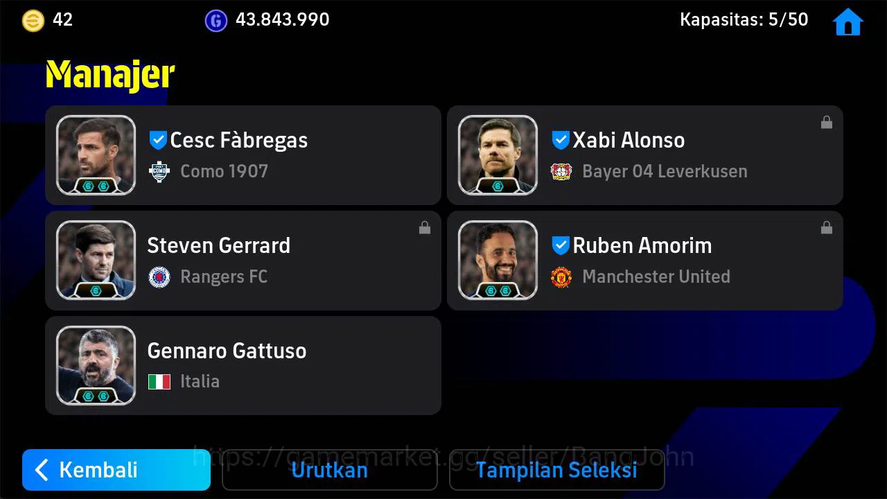 eFootball Accounts power 3222 | thuram epic, messi barca, van djik bi image 2