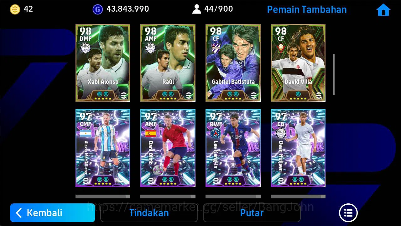 eFootball Accounts power 3222 | thuram epic, messi barca, van djik bi image 5
