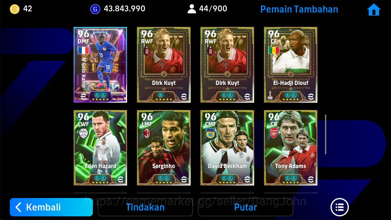 eFootball Accounts power 3222 | thuram epic, messi barca, van djik bi image 7
