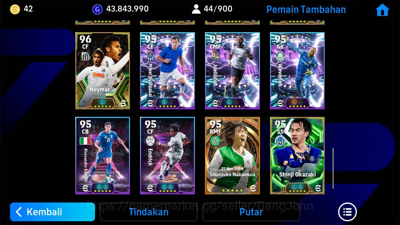 eFootball Accounts power 3222 | thuram epic, messi barca, van djik bi image 8