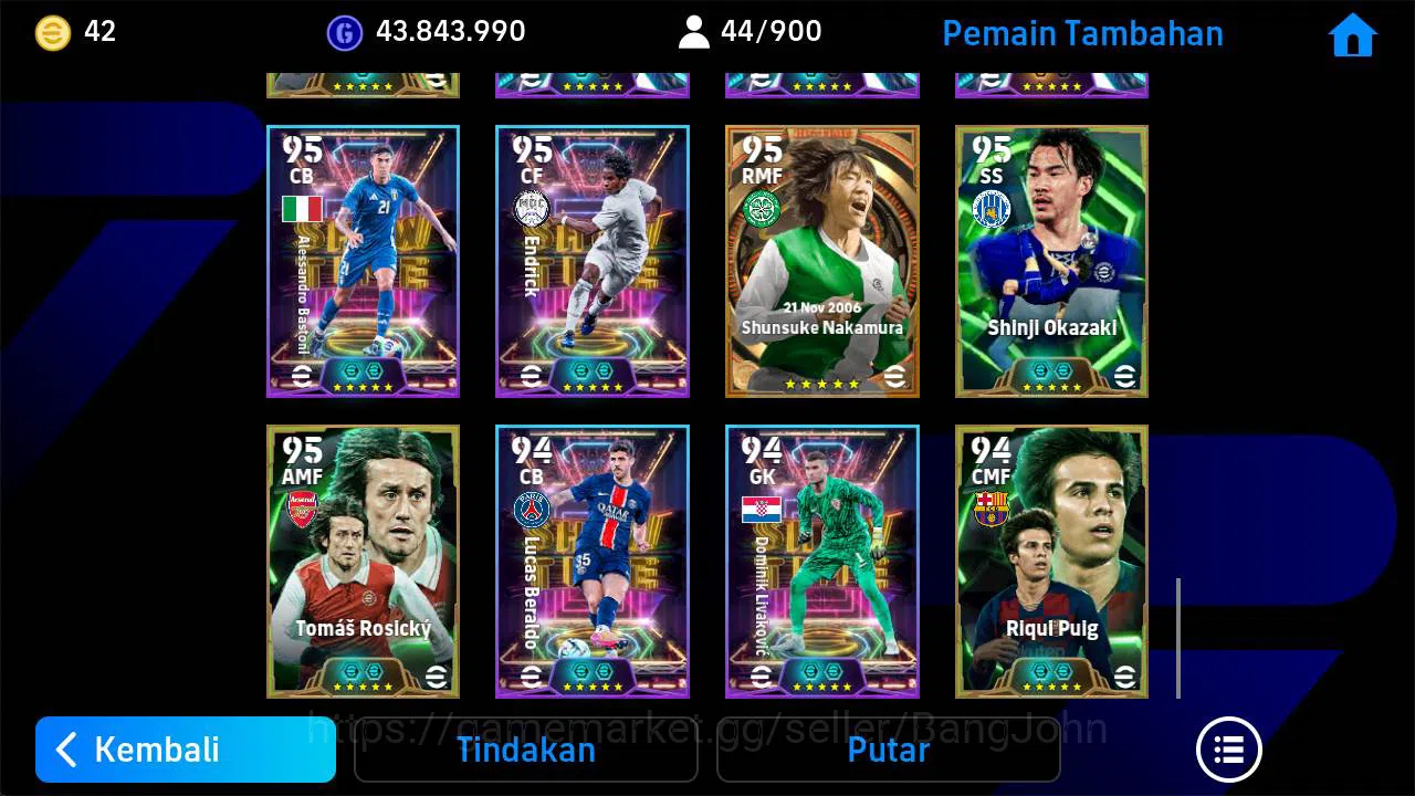 eFootball Accounts power 3222 | thuram epic, messi barca, van djik bi image 9
