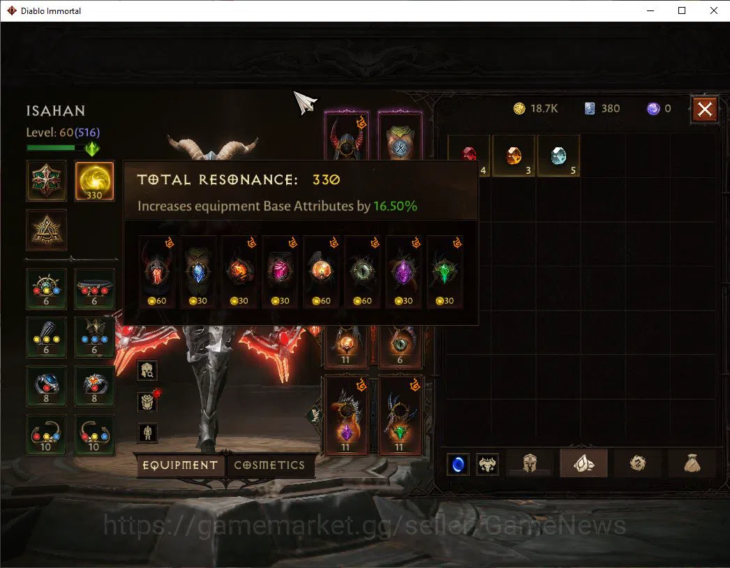 Diablo Immortal Accounts EU - Secheron|Change Server ON|Lv60(514)|Demon Hun image 10