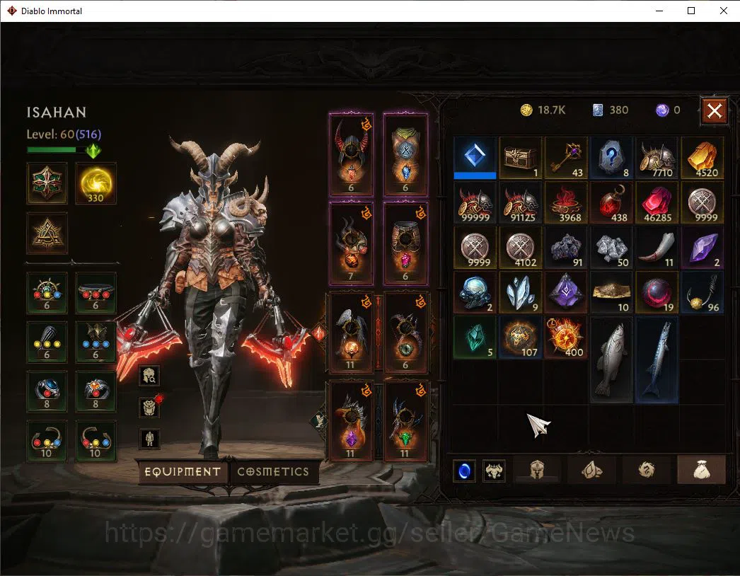 Diablo Immortal Accounts EU - Secheron|Change Server ON|Lv60(514)|Demon Hun image 8