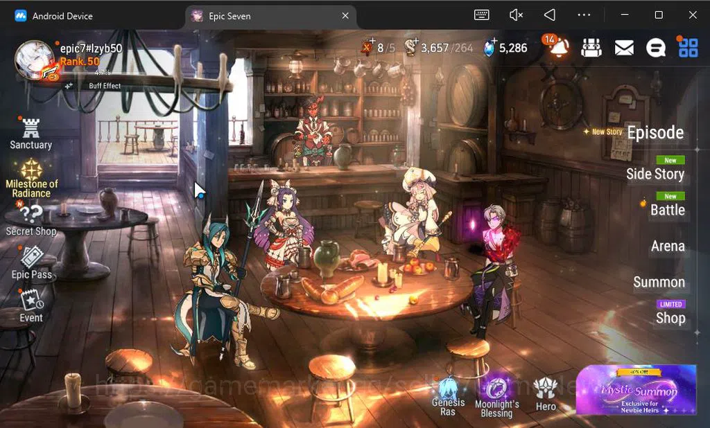 Epic Seven Accounts GLOBAL Unverif|New Era|5 ML(Salome,LW Peira,PC Fla image 1
