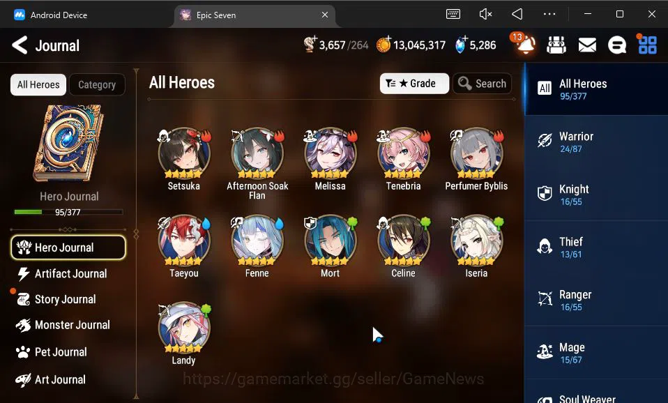 Epic Seven Accounts GLOBAL Unverif|New Era|5 ML(Salome,LW Peira,PC Fla image 13