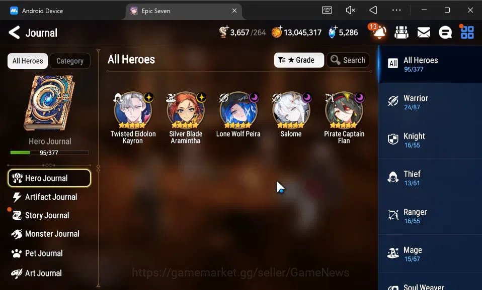 Epic Seven Accounts GLOBAL Unverif|New Era|5 ML(Salome,LW Peira,PC Fla image 14