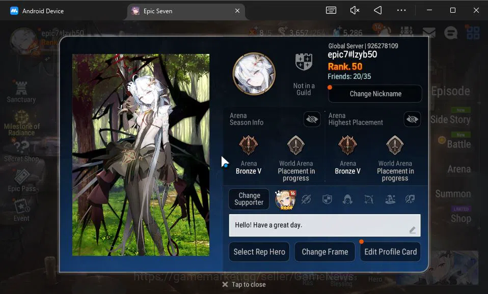 Epic Seven Accounts GLOBAL Unverif|New Era|5 ML(Salome,LW Peira,PC Fla image 18