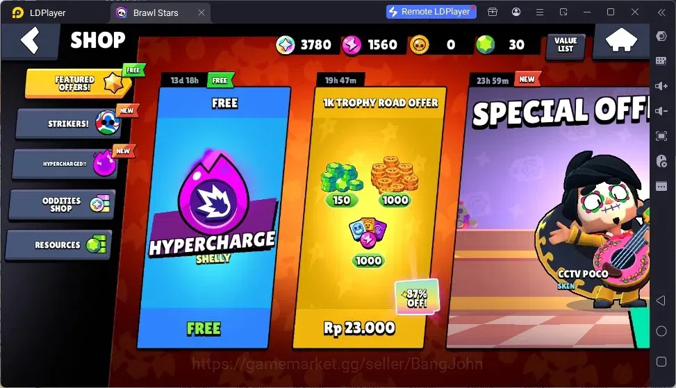 Brawl Stars Accounts Global | 20 Brawler|1 Max Hypercharge(Edgar)|3780  image 4