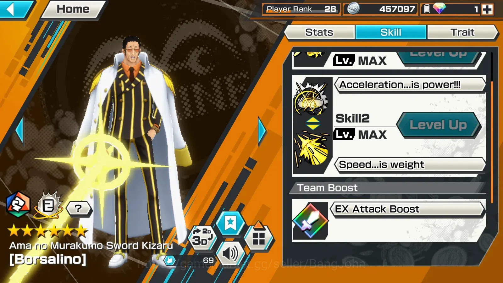 One Piece Bounty Rush Accounts Global|EX6|5EXMAX|PR 26|4E M.D.Luffy,AF Lucci,SK B image 7
