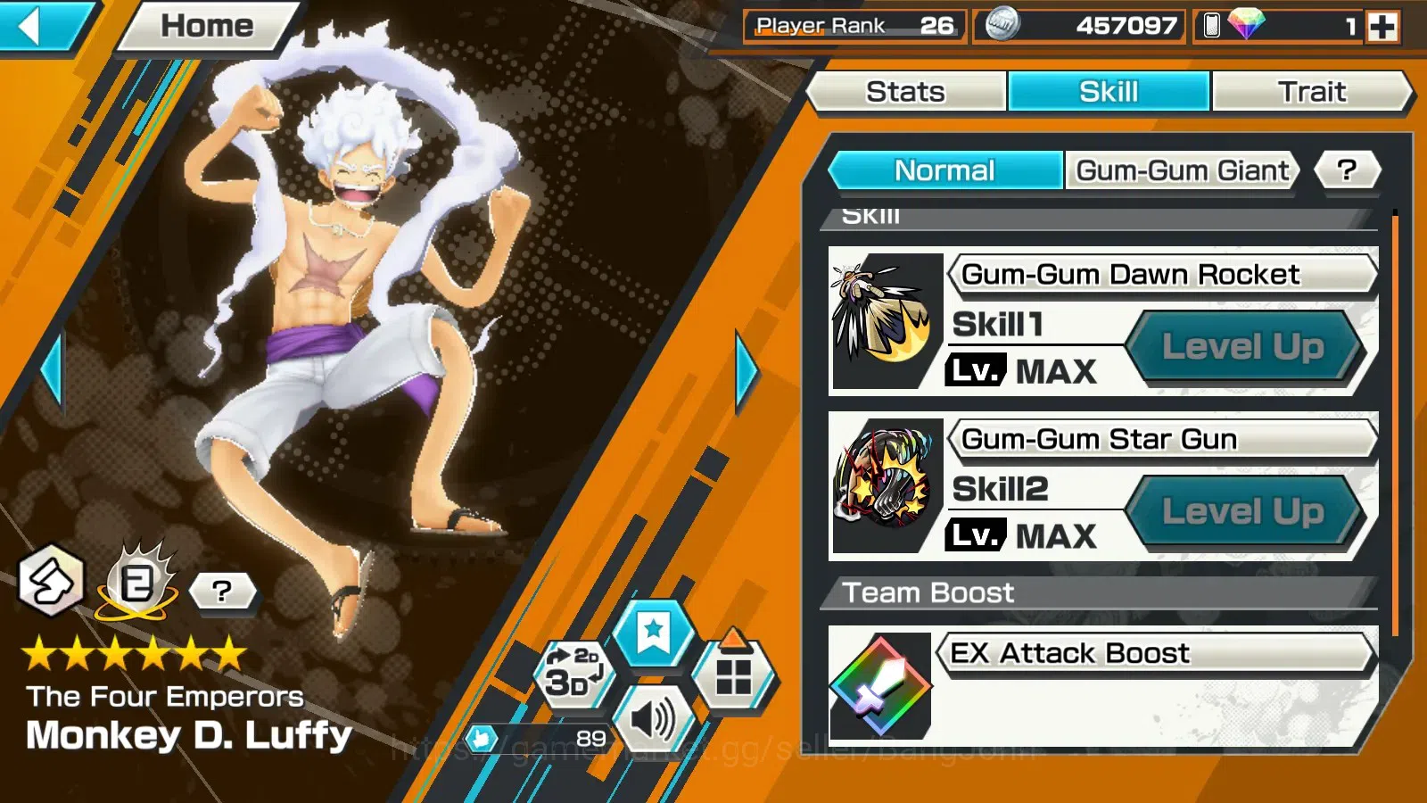 One Piece Bounty Rush Accounts Global|EX6|5EXMAX|PR 26|4E M.D.Luffy,AF Lucci,SK B image 9