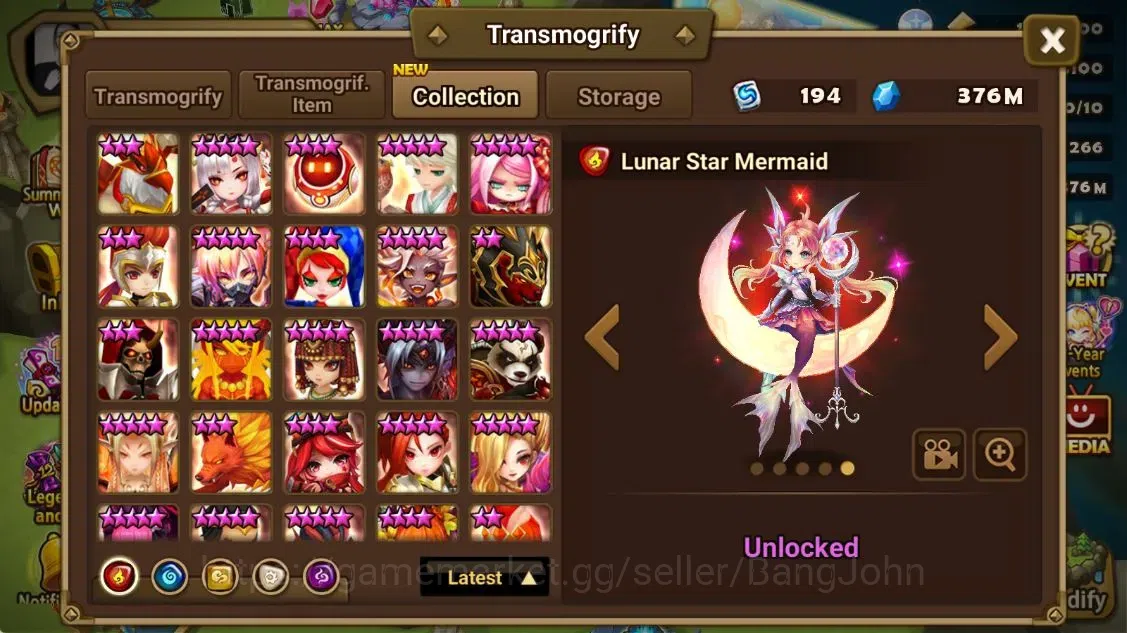 Summoners War: Sky Arena Accounts ASIA |LD 5[Trinity,Manannan,Kiki,Giselle,Brigitta] image 2