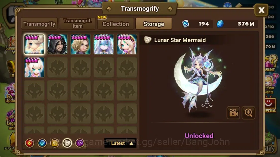 Summoners War: Sky Arena Accounts ASIA |LD 5[Trinity,Manannan,Kiki,Giselle,Brigitta] image 6