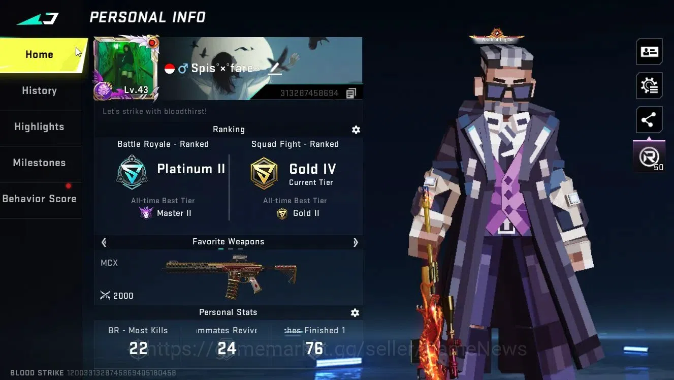 Blood Strike Accounts ASIA|13 ULTRA[VOLT,JET,ZERO,M4A1,M700,Vector,etc]| image 2